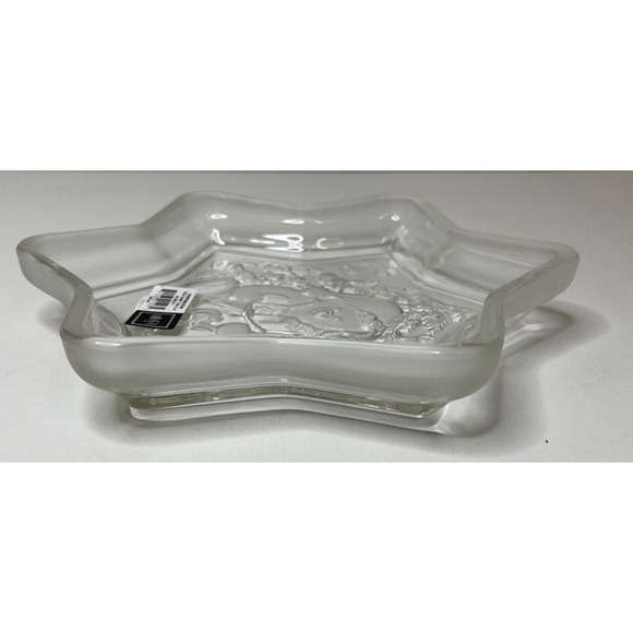 Mikasa Christmas Star Teddy Sweet Glass Serving Platter Holiday Tray 9.25” - Picture 4 of 13